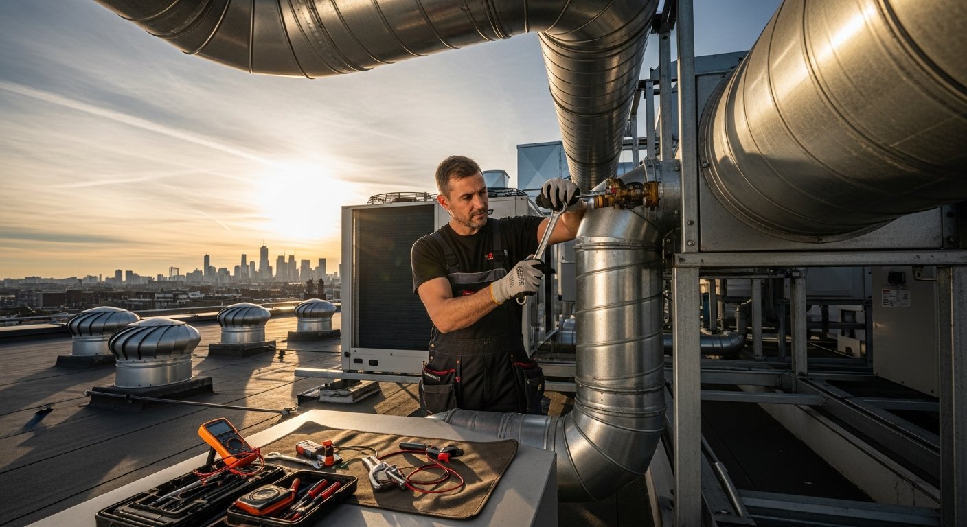 Basi Heating engineer installing a Vaillant boiler in a Bradford home